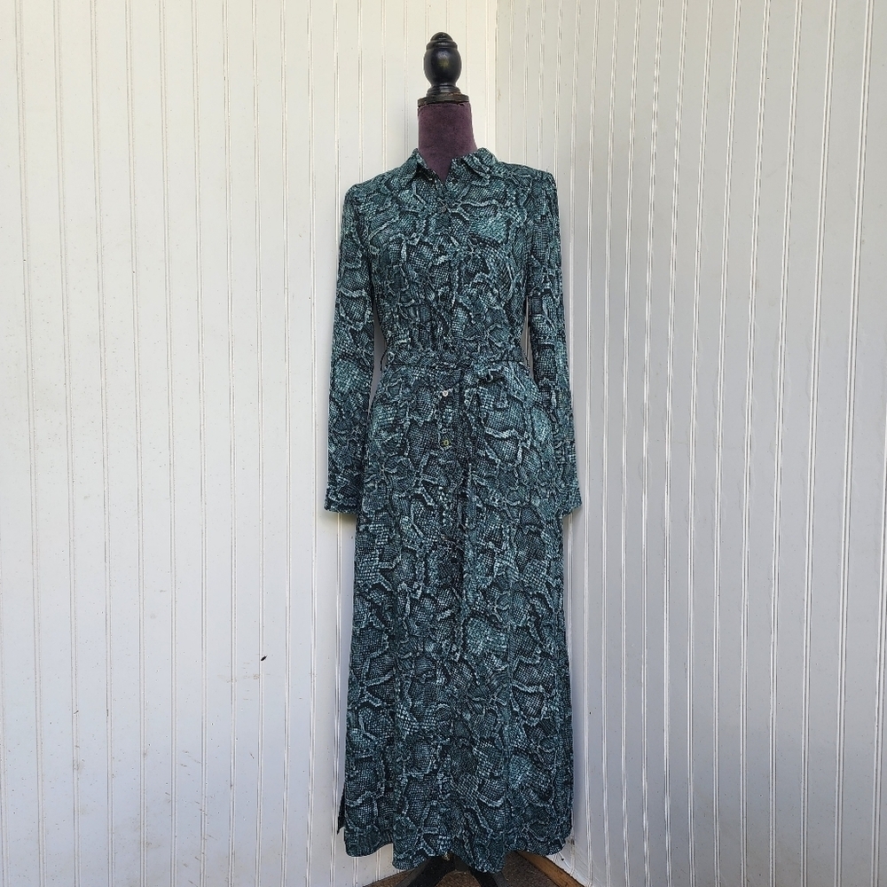 $139 1. STATE Green Wild Thing Python Snake Shirt Idiot Dress Pink Reptile Sz XS